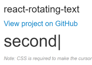 React Rotating Text Component | Reactscript