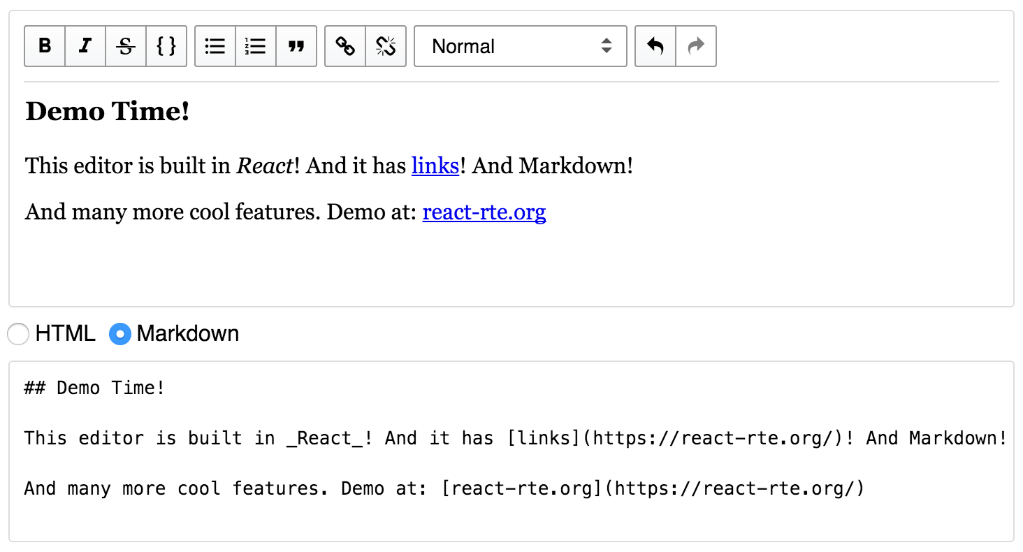 react html text editor component