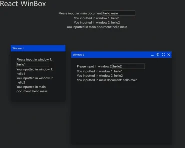 React Window Manager Based On WinBox.js React Window Manager Based On WinBox.js