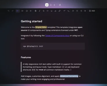 Building Rich Text Editors with React – Tiptap UI Components Building Rich Text Editors with React – Tiptap UI Components