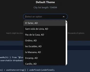 Build Advanced Dropdowns with React Searchable Component