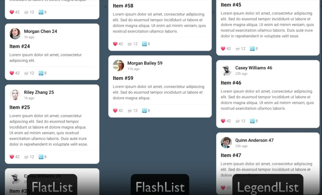 FlatList Alternative for Dynamic Content.