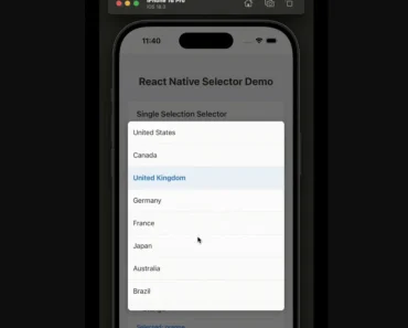 Customizable Searchable Dropdown Component – React Native Selector
