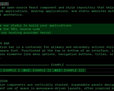 React Component library for Building Terminal-style UI – SRCL