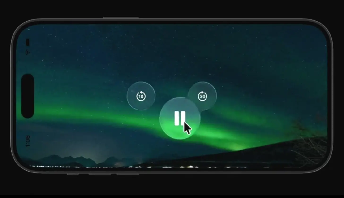 Draggable, Liquid Glass-style Video Player Component for React Native