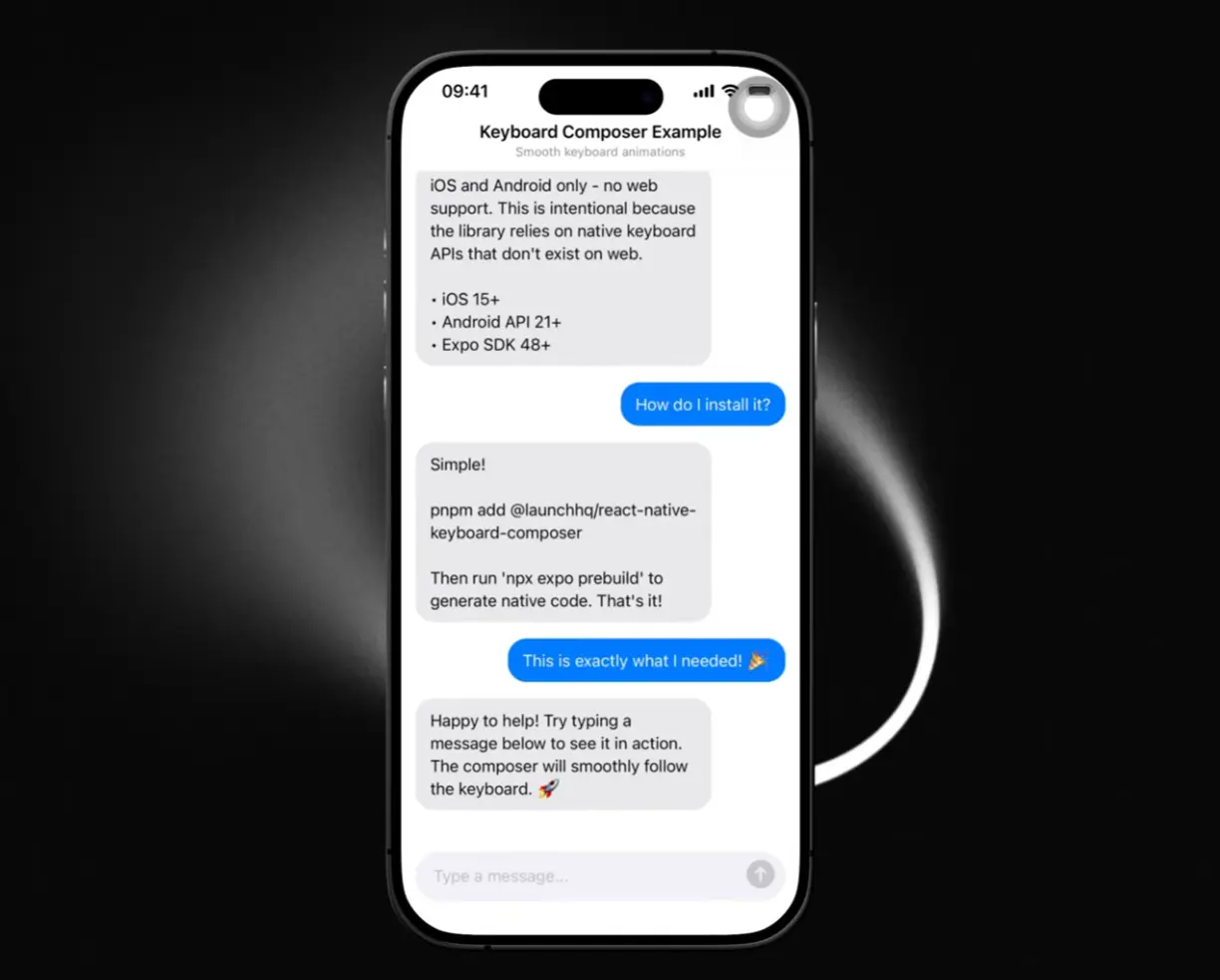 React Native Keyboard Composer