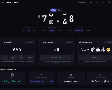 High-Performance Text Animation Library – Smart Ticker