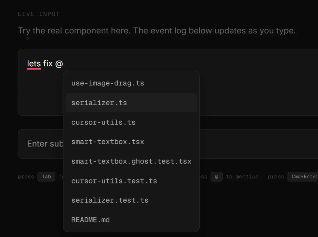 text-input-mentions-ai-autocomplete
