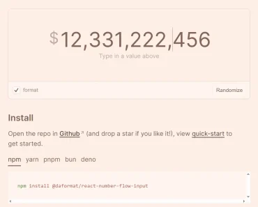 React Number Flow Input: Animate Digits When Typing React Number Flow Input: Animate Digits When Typing