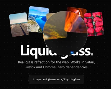 React Liquid Glass Component for Interactive UI Effects
