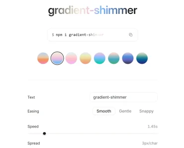React Text Shimmer Component with Custom Gradients