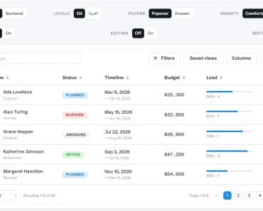 AdaptTable: Headless React data table with UI kit adapters